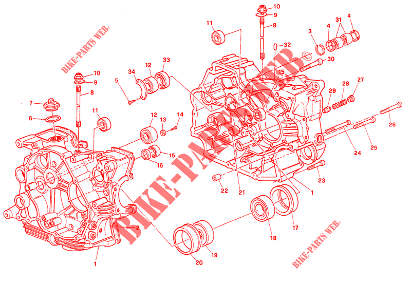 CARTER MOTEUR pour Ducati 400 SS 1993
