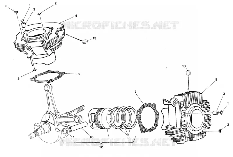 CYLINDRE - PISTON Ducati Moto Supersport 1993 400 SS  400 SS