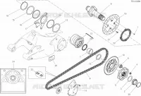 PIVOT ROUE ARRIERE pour Ducati Supersport S 939 2019