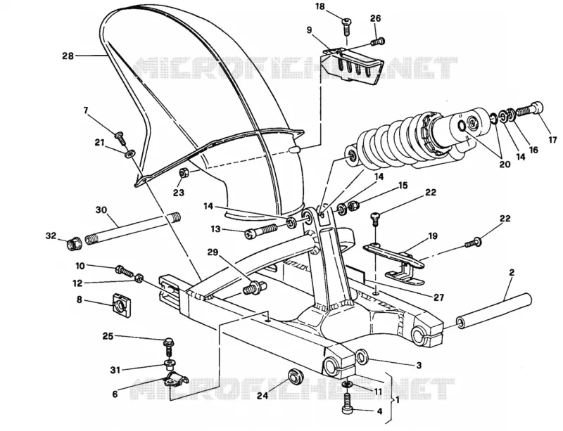 BRAS OSCILLANT (DM 001365-006006) Ducati Moto Supersport 1994 750 SS  750 SS