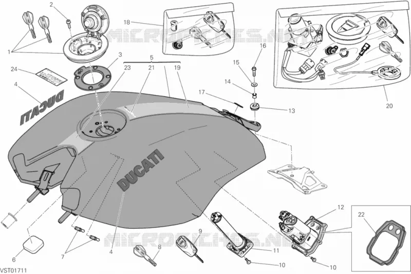 RESERVOIR D'ESSENCE Ducati Moto Diavel 2020 XDiavel S  XDiavel S