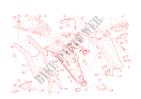 SUPPORT DE PLAQUE   FEU ARRIERE (AUS) pour Ducati Monster 696 ABS 2011
