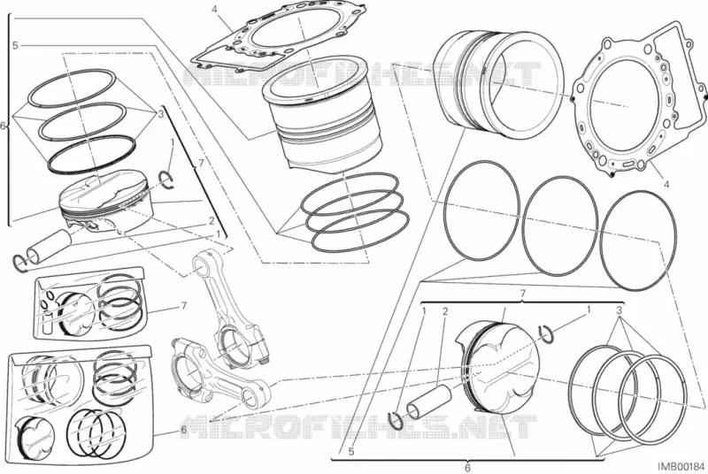 CYLINDRES - PISTONS Ducati Moto Superbike 2013 1199 PANIGALE S ABS  1199 PANIGALE S ABS