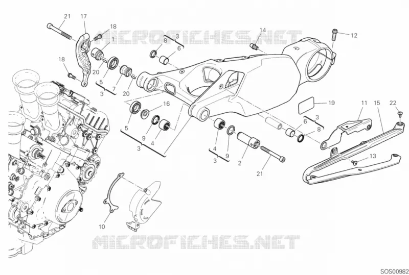 BRAS OSCILLANT Ducati Moto Superbike 2019 PANIGALE 1000 V4 R  PANIGALE 1000 V4 R