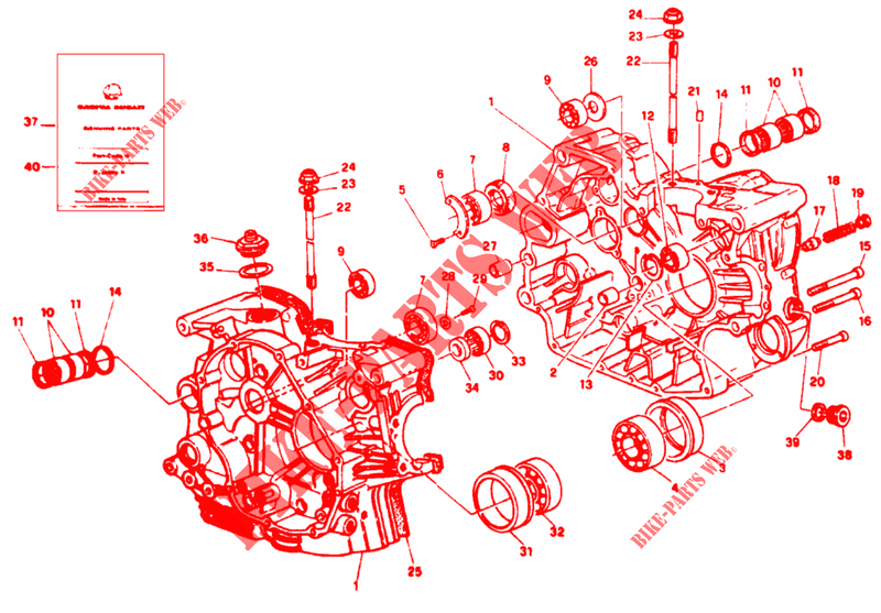 CARTER MOTEUR pour Ducati 851 1991