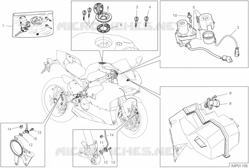 PIECES ELECTRIQUES Ducati Moto Superbike 2019 Panigale 1100 V4  Panigale 1100 V4