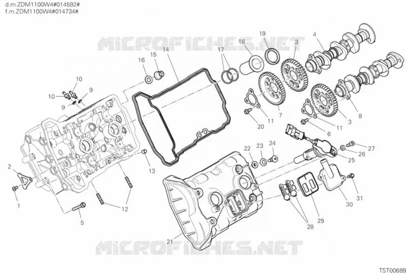 DISTRIBUTION CULASSE AVANT Ducati Moto Superbike 2020 Panigale V4 1100  Panigale V4 1100