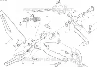 REPOSE PIEDS DROIT   PEDALE DE FREIN pour Ducati Panigale V4 R 1000 2020