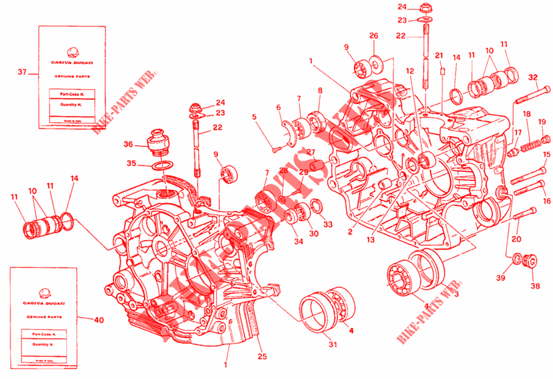 CARTER MOTEUR pour Ducati 888 SP5 1993