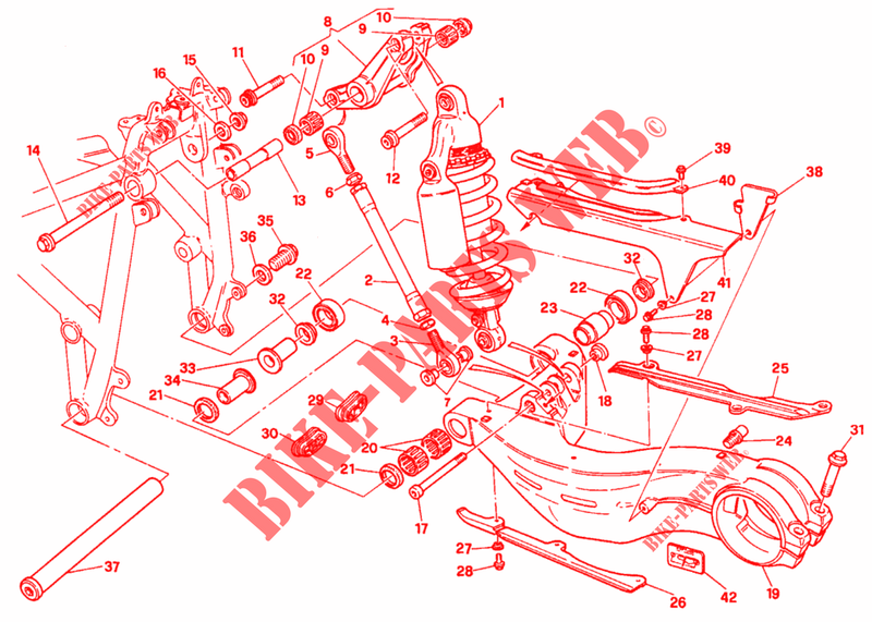 AMORTISSEUR ARRIERE pour Ducati 916 1997