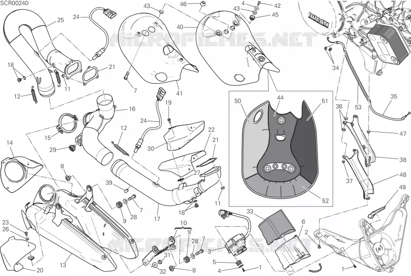 SYSTEME D'ECHAPPEMENT Ducati Moto Superbike 2019 959 Panigale ABS  959 Panigale ABS