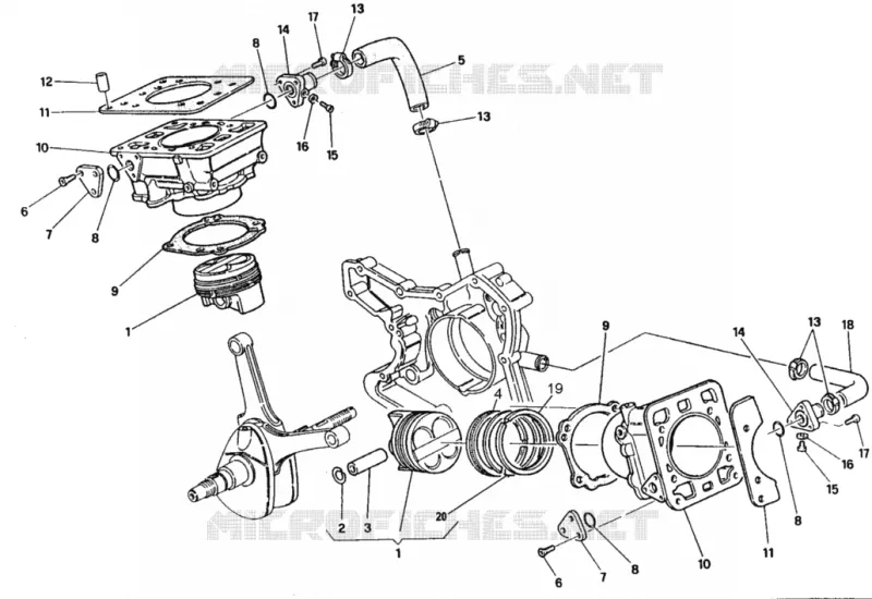 CYLINDRE - PISTON Ducati Moto Superbike 1997 916 R  916 R