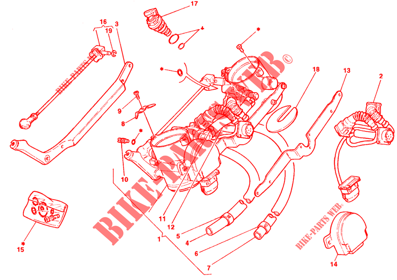 CORPS DE PAPILLON pour Ducati 748 1998