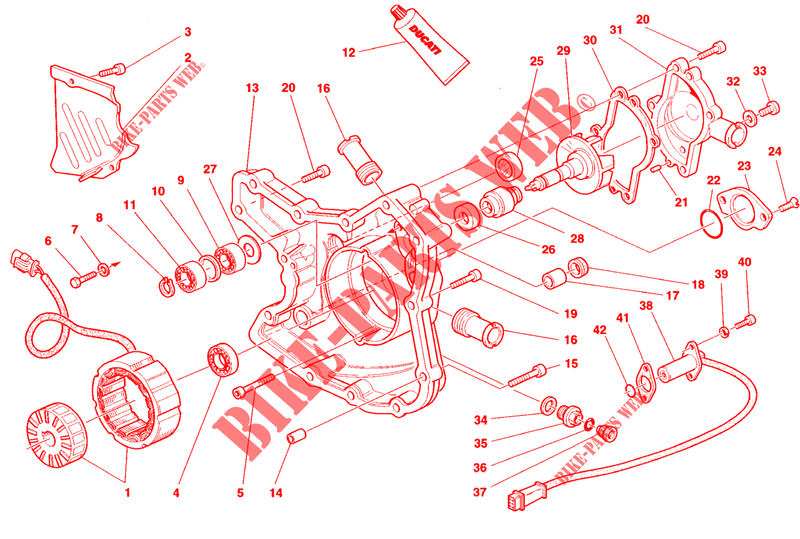 COUVERCLE / GENERATEUR pour Ducati 748 1998