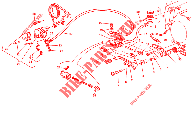 SYSTÈME DE FREIN ARRIERE pour Ducati 748 1998