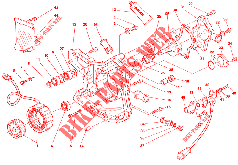 COUVERCLE / GENERATEUR pour Ducati 916 SPS 1998