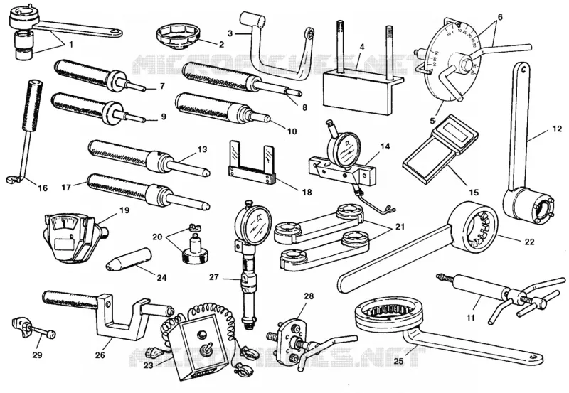 OUTILS SPECIAUX POUR MAINTENANCE (MOTEUR) Ducati Moto Superbike 1998 916 SPS  916 SPS