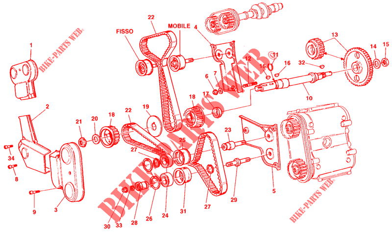 DISTRIBUTION pour Ducati 748 SPS 1998