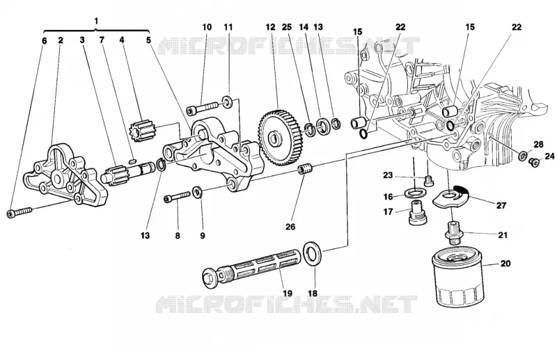 POMPE A HUILE - FILTRE Ducati Moto Superbike 1998 748 SPS  748 SPS