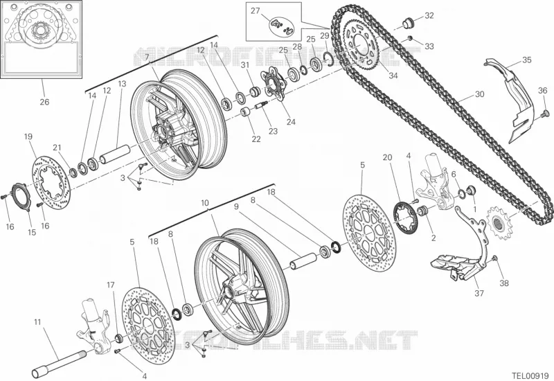 Entretoise De Roue Avant Ducati Panigale V4 2018-2019 - Occasion, Origine France