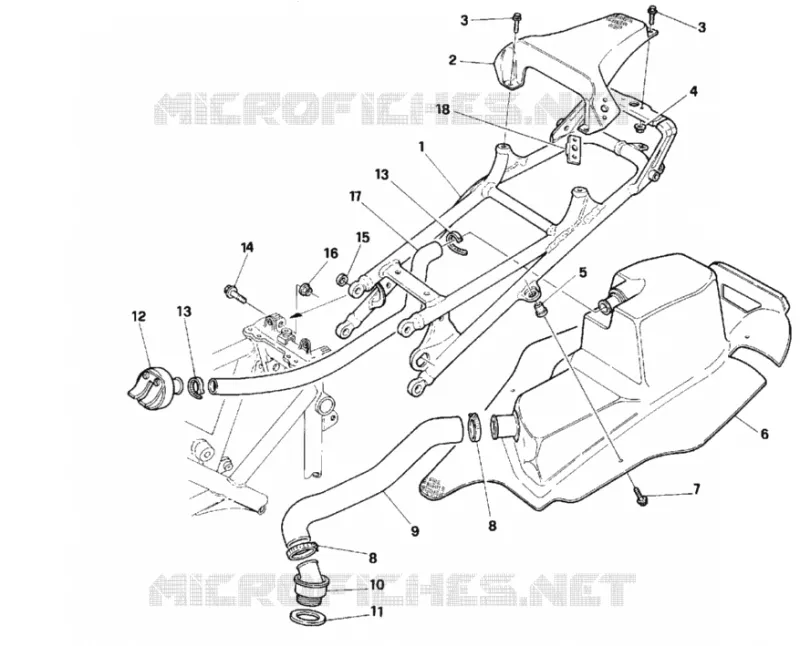 BOUCLE ARRIERE DE CADRE Ducati Moto Superbike 1999 996 R  996 R