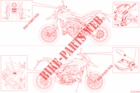 ETIQUETTE AVERTISSEMENT pour Ducati Hypermotard 939 2018