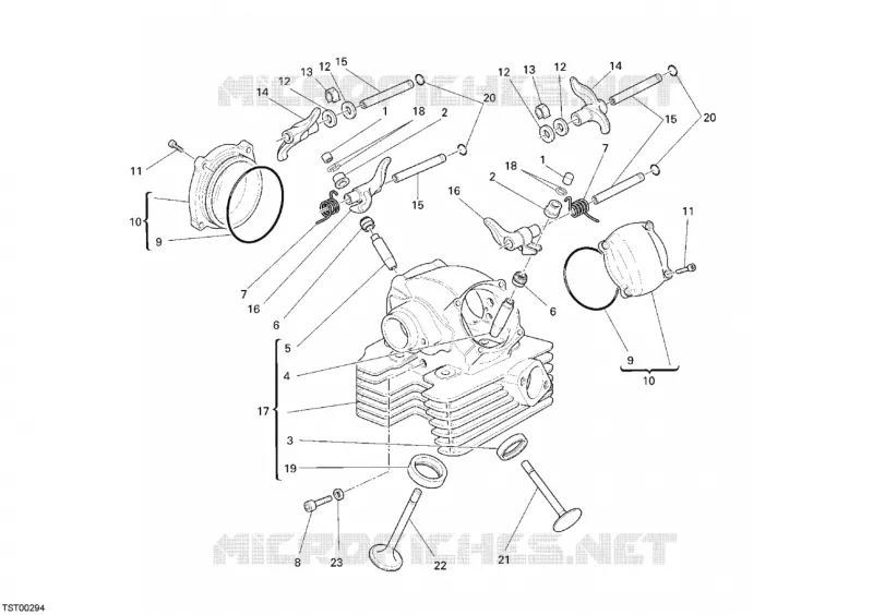 CULASSE VERTICALE Ducati Moto Monster 2009 Monster 696  Monster 696
