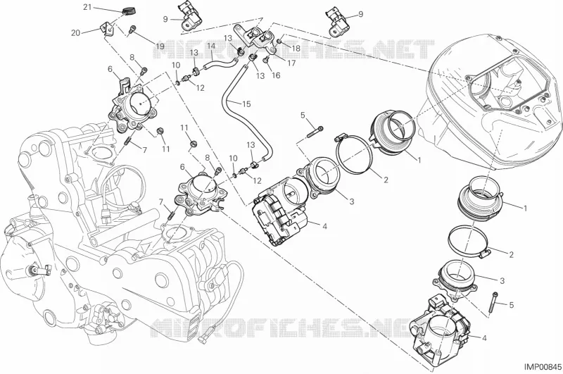 CORPS DE PAPILLON Ducati Moto Hypermotard 2017 Hypermotard 939 SP  Hypermotard 939 SP