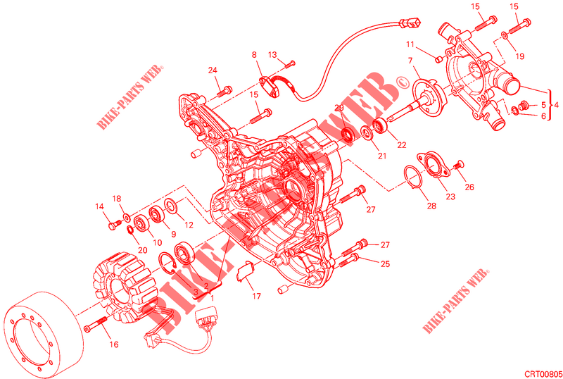 COUVERCLE / GENERATEUR pour Ducati Hypermotard 950 2019