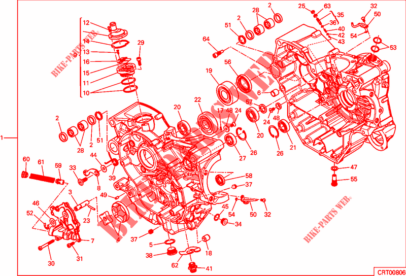 DEMI CARTERS MOTEUR pour Ducati Hypermotard 950 2019