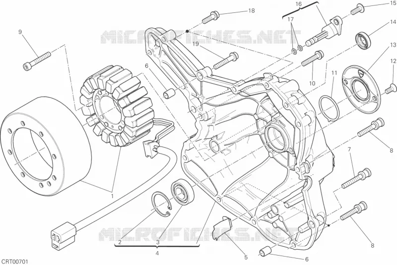 COUVERCLE / GENERATEUR Ducati Moto Scrambler 2015 Scrambler Urban Enduro 800  Scrambler Urban Enduro 800