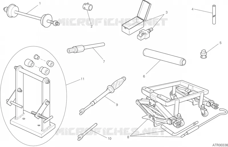 OUTILS SPECIAUX POUR MAINTENANCE (PARTIE CYCLE) Ducati Moto Scrambler 2015 Scrambler Urban Enduro 800  Scrambler Urban Enduro 800