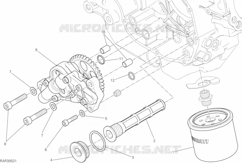 FILTRES ET POMPE A HUILE Ducati Moto Scrambler 2015 Scrambler Icon 800  Scrambler Icon 800