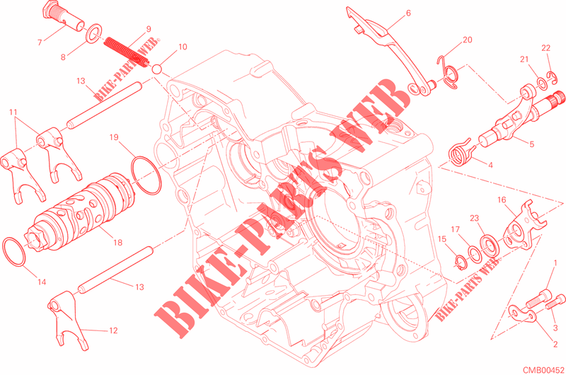 MECANISME DE SELECTION DE VITESSES pour Ducati Scrambler Full Throttle 800 2015