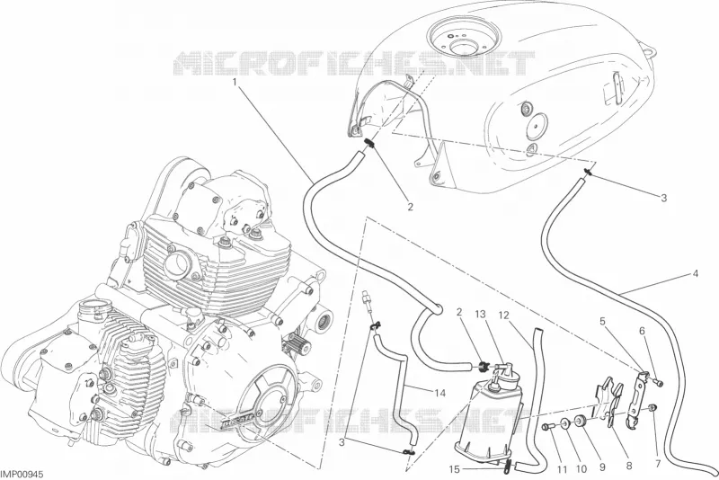 EVAPORATIVE EMISSION SYSTEM (EVAP) Ducati Moto Scrambler 2016 Scrambler Italia Independent 800  Scrambler Italia Independent 800
