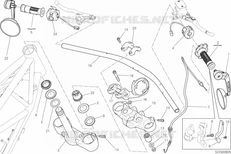 GUIDON ET COMMODOS Ducati Moto Scrambler 2016 Scrambler Italia Independent 800  Scrambler Italia Independent 800