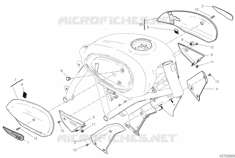 CARÉNAGES Ducati Moto Scrambler 2020 Scrambler 1100 Pro  Scrambler 1100 Pro