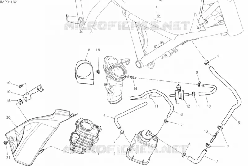EVAPORATIVE EMISSION SYSTEM (EVAP) Ducati Moto Scrambler 2020 Scrambler Desert Sled 800  Scrambler Desert Sled 800