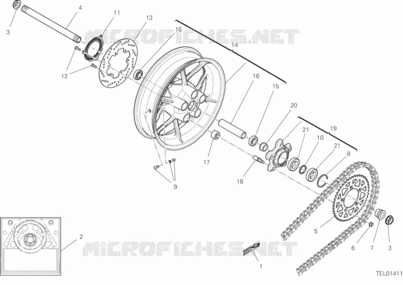 ROUE ARRIERE Ducati Moto Scrambler 2020 Scrambler Full Throttle 800  Scrambler Full Throttle 800