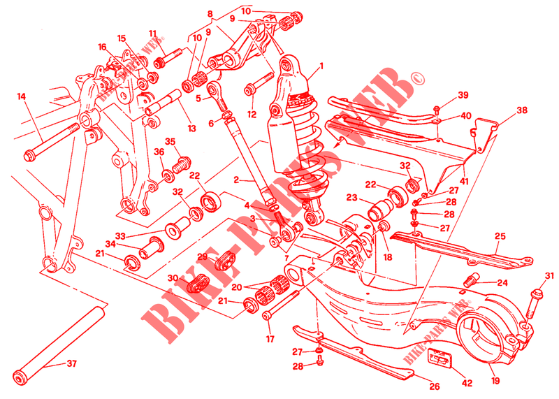 AMORTISSEUR ARRIERE pour Ducati 916 1994