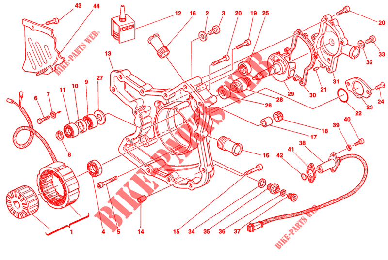 COUVERCLE   GENERATEUR (FMM <003123) pour Ducati 916 1994