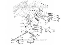 REPOSE PIEDS GAUCHE   SELECTEUR pour Ducati ST2 1998