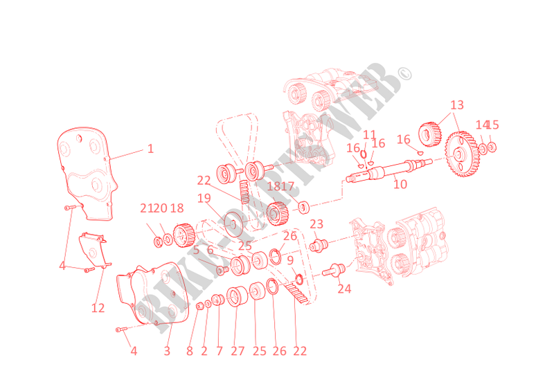 SYSTÈME DE DISTRIBUTION pour Ducati Monster S4R Testastretta 2008