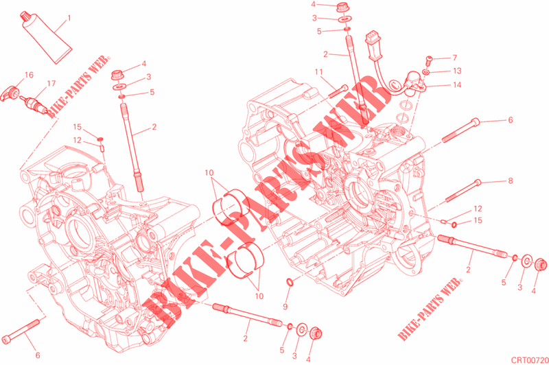 DEMI CARTERS MOTEUR pour Ducati Hypermotard 939 2016