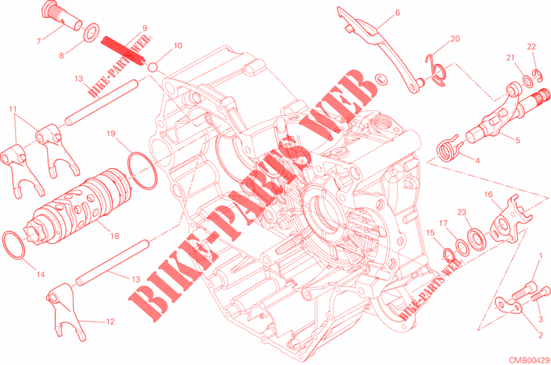 MECANISME DE SELECTION DE VITESSES pour Ducati Hypermotard 939 2016