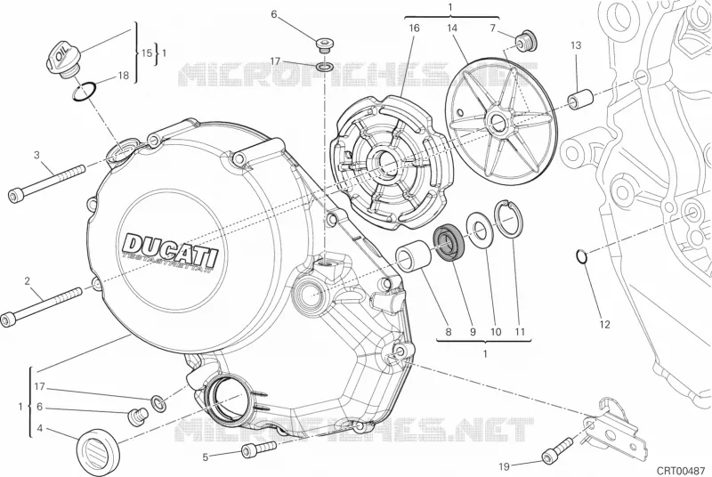 CARTER EMBRAYAGE Ducati Moto Multistrada 2012 Multistrada 1200 ABS  Multistrada 1200 ABS