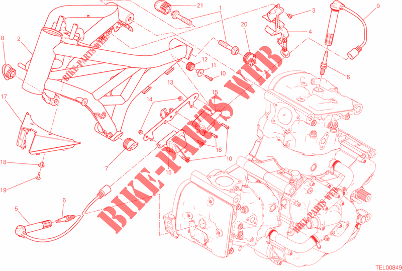 CADRE pour Ducati Monster 821 2015
