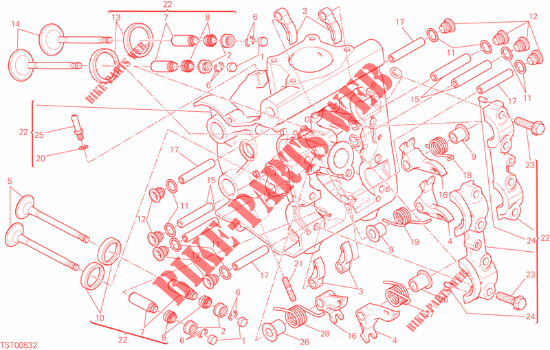 CULASSE HORIZONTALE pour Ducati Monster 821 2015