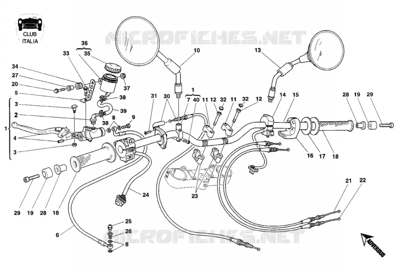 GUIDON CLUB ITALIA Ducati Moto Monster 1996 Monster 900  Monster 900