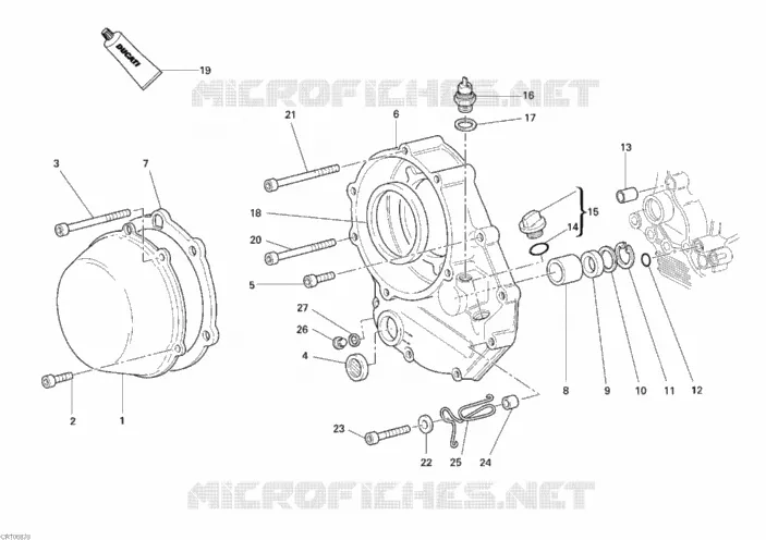 CARTER EMBRAYAGE Ducati Moto Monster 2007 Monster S2R 1000  Monster S2R 1000